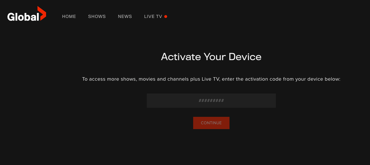 global tv activate